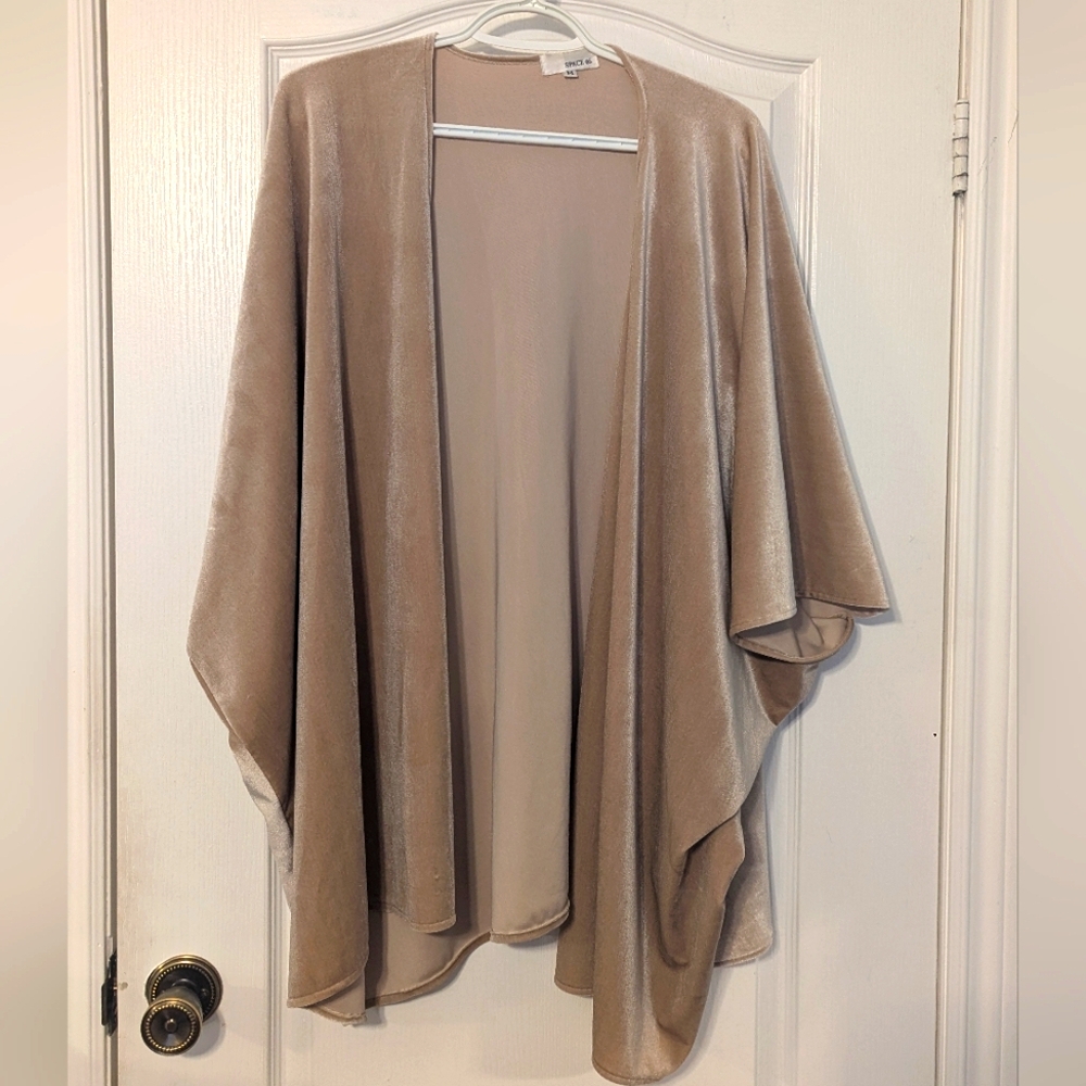 Space 46 Suze M Tan Open Front Kimono